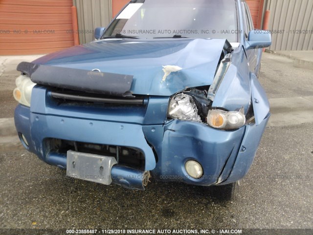 1N6MD26Y61C370395 - 2001 NISSAN FRONTIER KING CAB SC BLUE photo 6