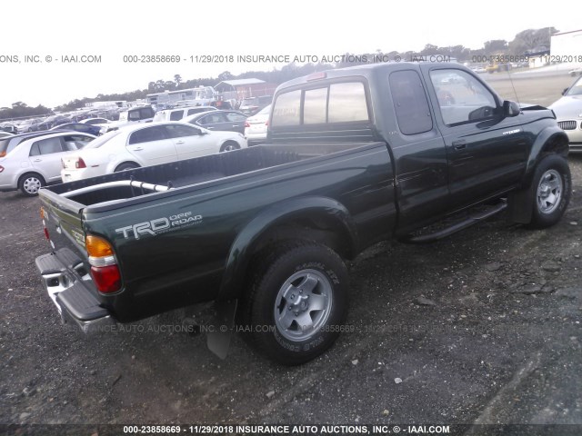 5TESM92N81Z725647 - 2001 TOYOTA TACOMA XTRACAB PRERUNNER GREEN photo 4