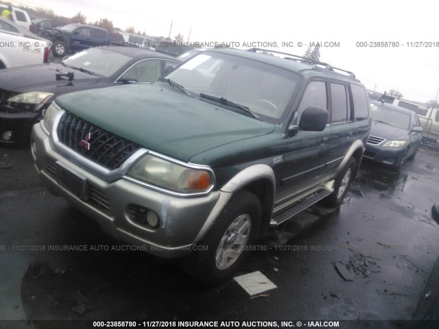 JA4MT31H1YP815870 - 2000 MITSUBISHI MONTERO SPORT LS/SPORT XLS GREEN photo 2