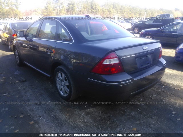 1FAHP24137G157655 - 2007 FORD FIVE HUNDRED SEL GRAY photo 3