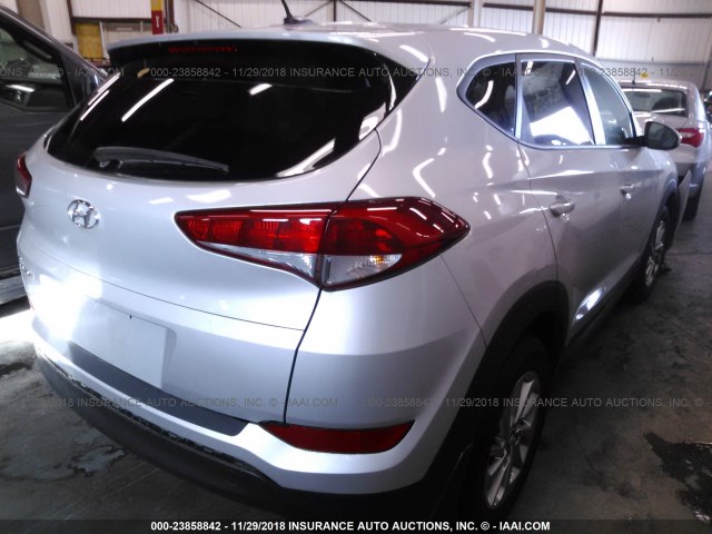 KM8J23A43GU114610 - 2016 HYUNDAI TUCSON SE SILVER photo 4