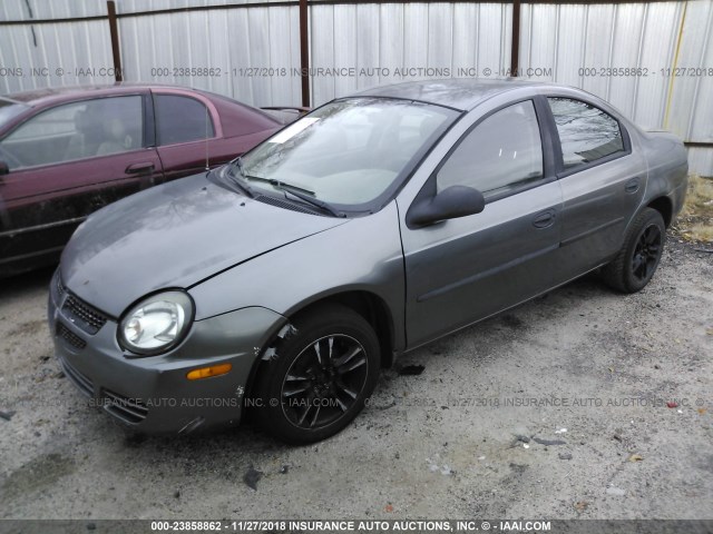 1B3ES26C35D152384 - 2005 DODGE NEON SE GRAY photo 2