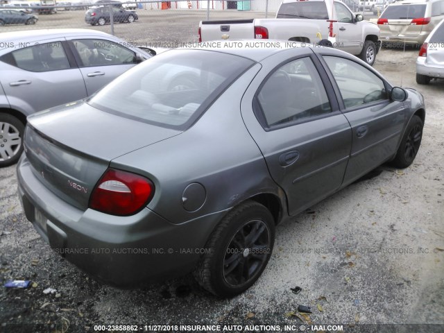 1B3ES26C35D152384 - 2005 DODGE NEON SE GRAY photo 4