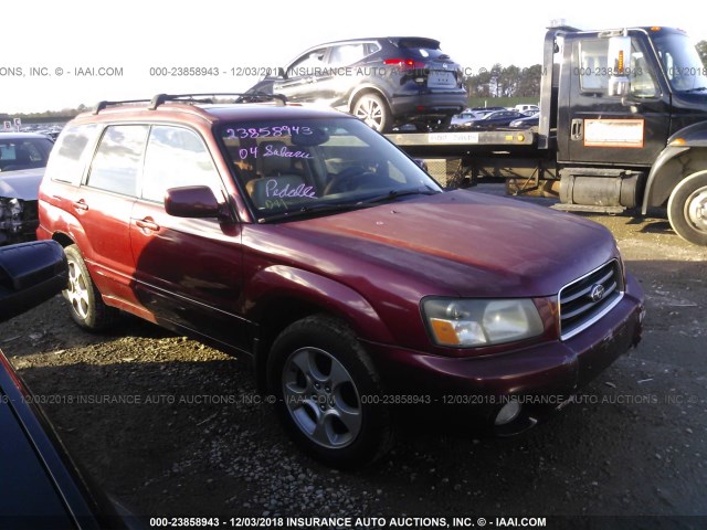 JF1SG65674H725614 - 2004 SUBARU FORESTER 2.5XS RED photo 1