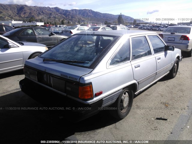 JT2SV12H7F0314121 - 1985 TOYOTA CAMRY DLX BLUE photo 4