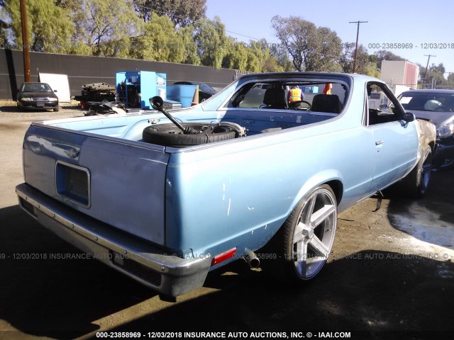 1GCCW80H2ER205189 - 1984 CHEVROLET EL CAMINO BLUE photo 4