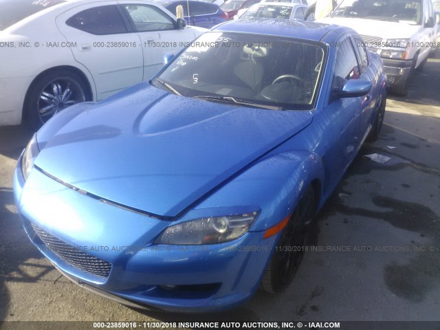 JM1FE173250148255 - 2005 MAZDA RX8 BLUE photo 2