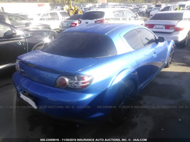 JM1FE173250148255 - 2005 MAZDA RX8 BLUE photo 4