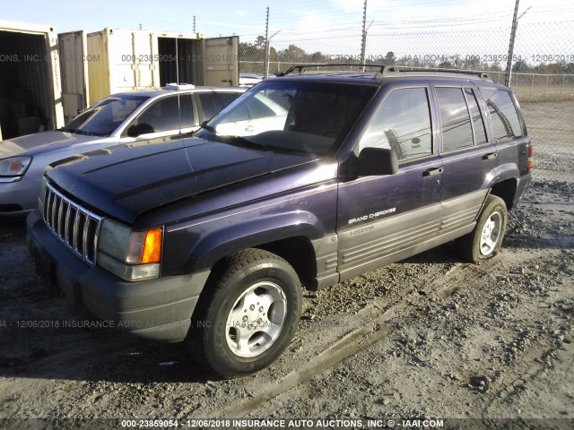 1J4GZ58S1VC762700 - 1997 JEEP GRAND CHEROKEE LAREDO/TSI BLUE photo 2