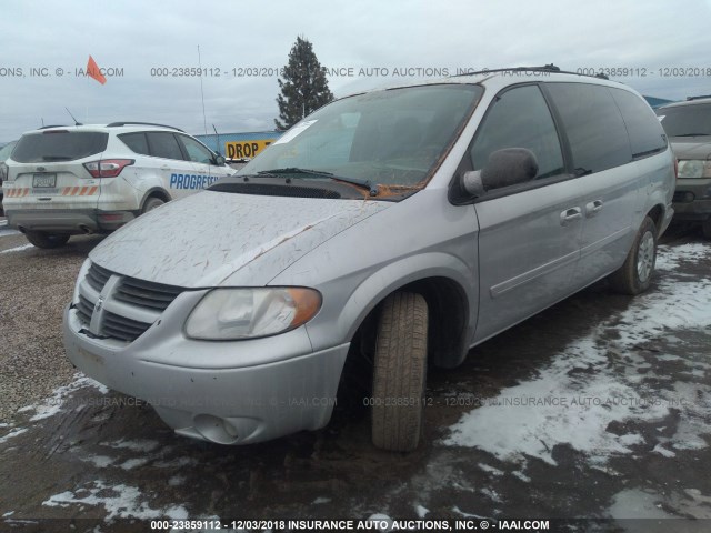 2D4GP44L15R174973 - 2005 DODGE GRAND CARAVAN SXT SILVER photo 2