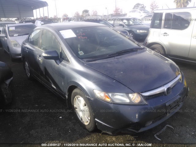 JHMFA36247S004793 - 2007 HONDA CIVIC HYBRID GRAY photo 1