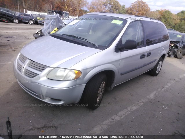 1D4GP24R05B299096 - 2005 DODGE GRAND CARAVAN SE SILVER photo 2