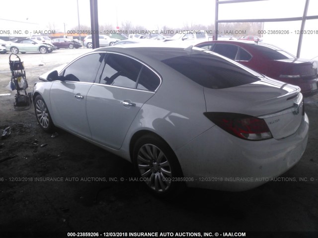 2G4GS5EV5D9248844 - 2013 BUICK REGAL PREMIUM WHITE photo 3