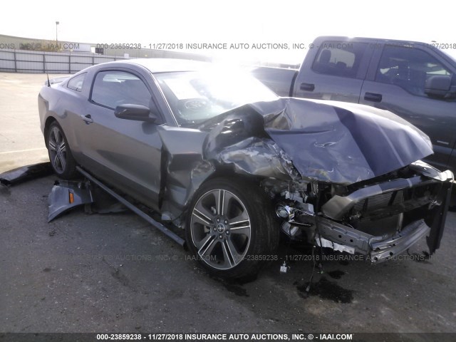 1ZVBP8AM2E5312946 - 2014 FORD MUSTANG GRAY photo 1