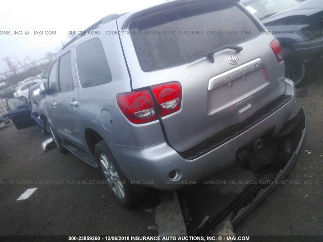 5TDDW5G15CS068789 - 2012 TOYOTA SEQUOIA PLATINUM GRAY photo 3