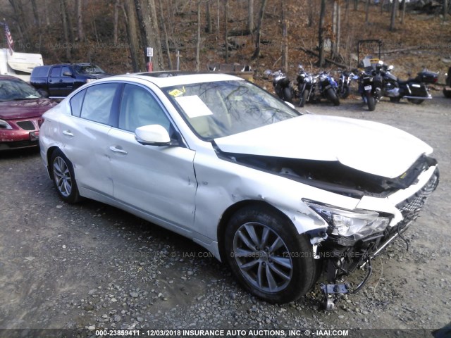 JN1BV7AR6EM695667 - 2014 INFINITI Q50 PREMIUM/SPORT WHITE photo 1