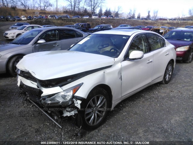 JN1BV7AR6EM695667 - 2014 INFINITI Q50 PREMIUM/SPORT WHITE photo 2