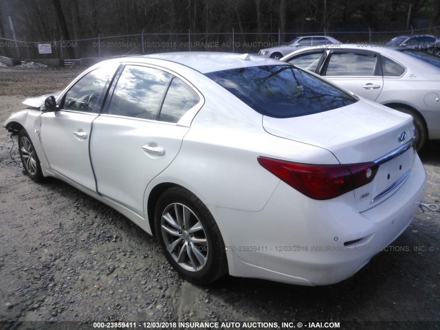 JN1BV7AR6EM695667 - 2014 INFINITI Q50 PREMIUM/SPORT WHITE photo 3