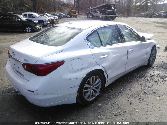 JN1BV7AR6EM695667 - 2014 INFINITI Q50 PREMIUM/SPORT WHITE photo 4