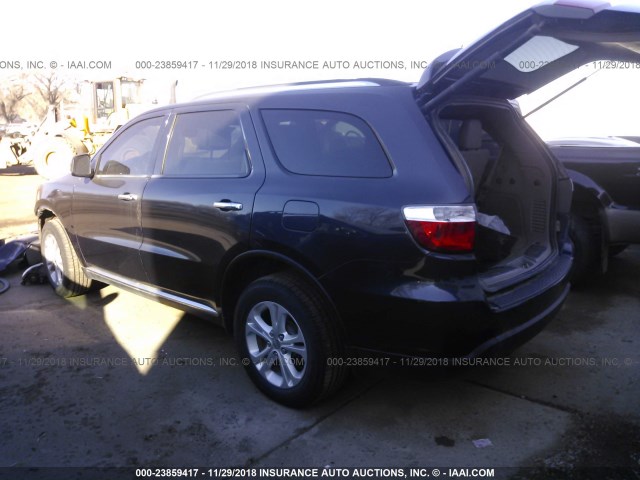 1C4RDJDGXDC686500 - 2013 DODGE DURANGO CREW GRAY photo 3