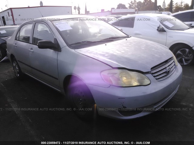 2T1BR32EX3C053369 - 2003 TOYOTA COROLLA CE/LE/S SILVER photo 1