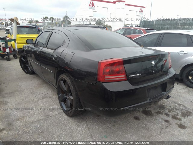 2B3KA43R46H364452 - 2006 DODGE CHARGER SE/SXT BLACK photo 3