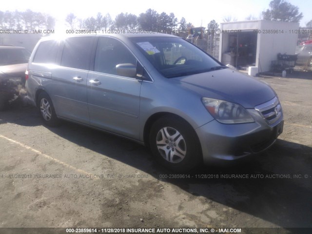 5FNRL38777B022171 - 2007 HONDA ODYSSEY EXL BLUE photo 1