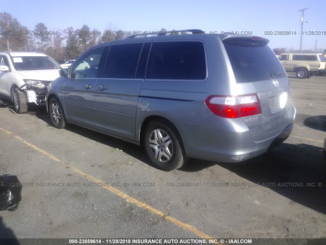 5FNRL38777B022171 - 2007 HONDA ODYSSEY EXL BLUE photo 3