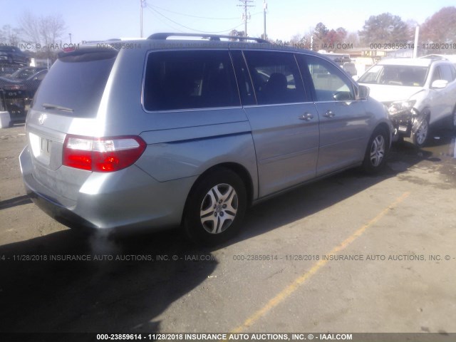 5FNRL38777B022171 - 2007 HONDA ODYSSEY EXL BLUE photo 4