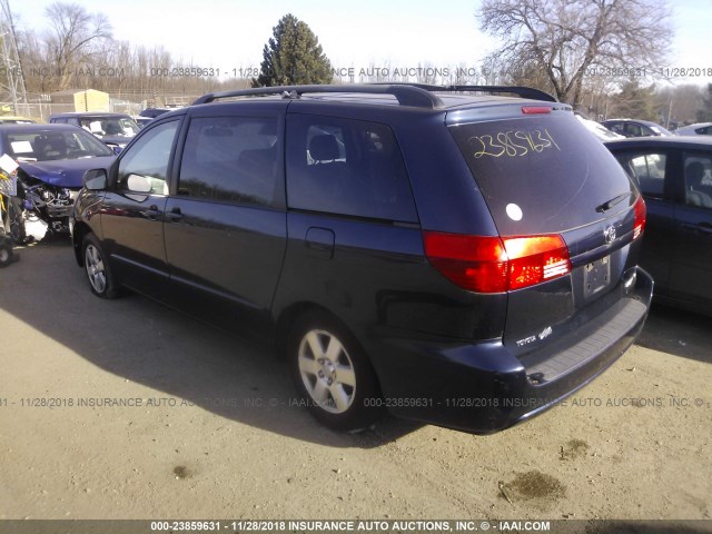 5TDZA23CX4S056133 - 2004 TOYOTA SIENNA CE/LE BLUE photo 3