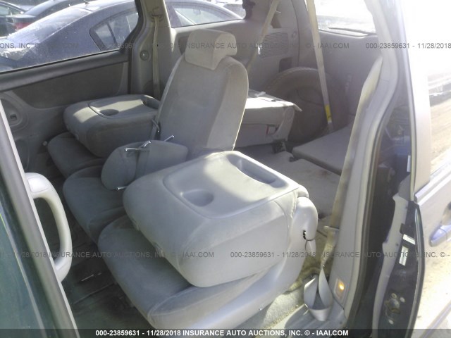 5TDZA23CX4S056133 - 2004 TOYOTA SIENNA CE/LE BLUE photo 8