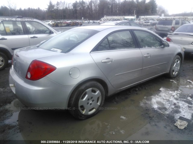 1G2ZF58BX74257246 - 2007 PONTIAC G6 VALUE LEADER/BASE SILVER photo 4