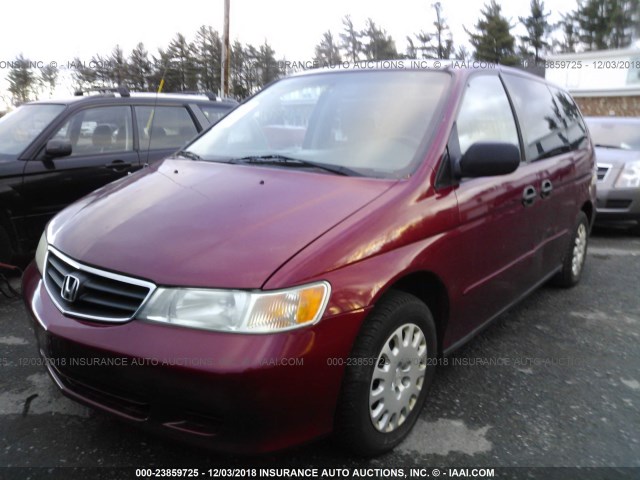 5FNRL18533B028546 - 2003 HONDA ODYSSEY LX RED photo 2