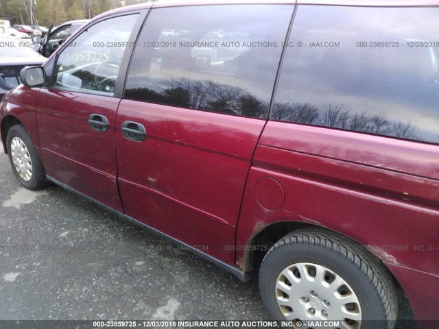 5FNRL18533B028546 - 2003 HONDA ODYSSEY LX RED photo 6