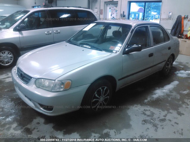 2T1BR12E02C544035 - 2002 TOYOTA COROLLA CE/LE/S SILVER photo 2