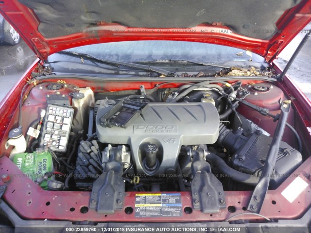 2G2WP552881146308 - 2008 PONTIAC GRAND PRIX წითელი ფოტო 10