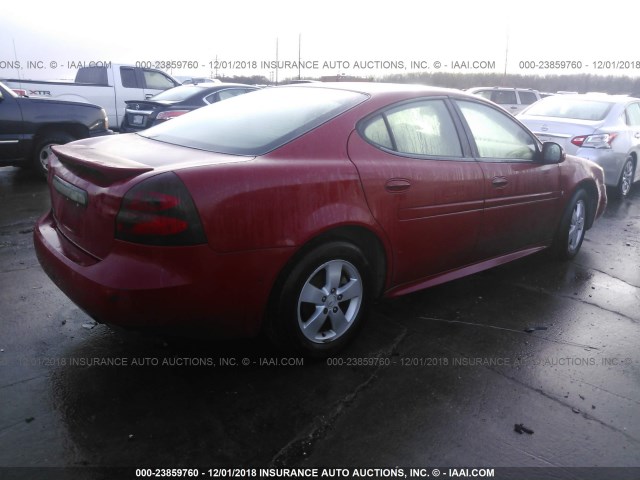 2G2WP552881146308 - 2008 PONTIAC GRAND PRIX წითელი ფოტო 4