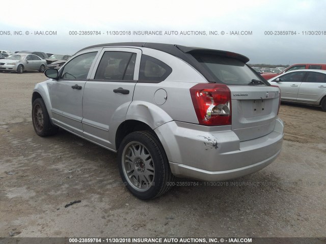 1B3HB48B07D173340 - 2007 DODGE CALIBER SXT SILVER photo 3