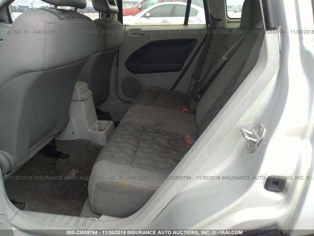 1B3HB48B07D173340 - 2007 DODGE CALIBER SXT SILVER photo 8