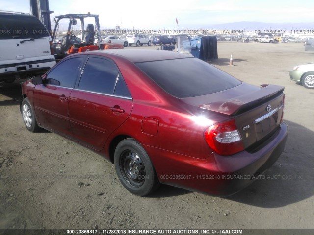 4T1BE32K34U343101 - 2004 TOYOTA CAMRY LE/XLE/SE MAROON photo 3