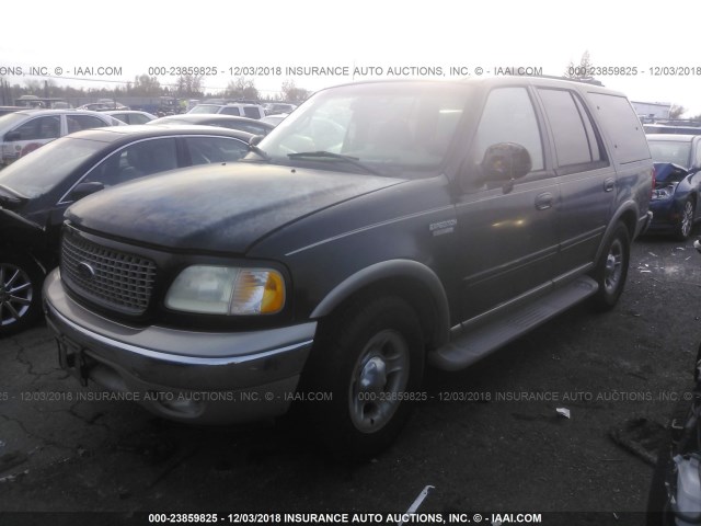 1FMRU17L91LA43829 - 2001 FORD EXPEDITION EDDIE BAUER BLACK photo 2