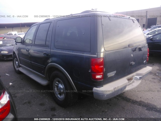 1FMRU17L91LA43829 - 2001 FORD EXPEDITION EDDIE BAUER BLACK photo 3