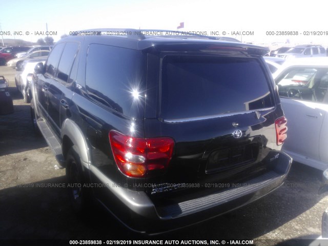 5TDZT34A74S208401 - 2004 TOYOTA SEQUOIA SR5 BLACK photo 3