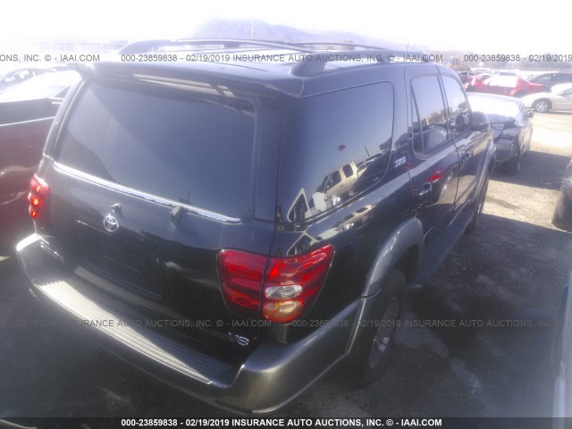 5TDZT34A74S208401 - 2004 TOYOTA SEQUOIA SR5 BLACK photo 4