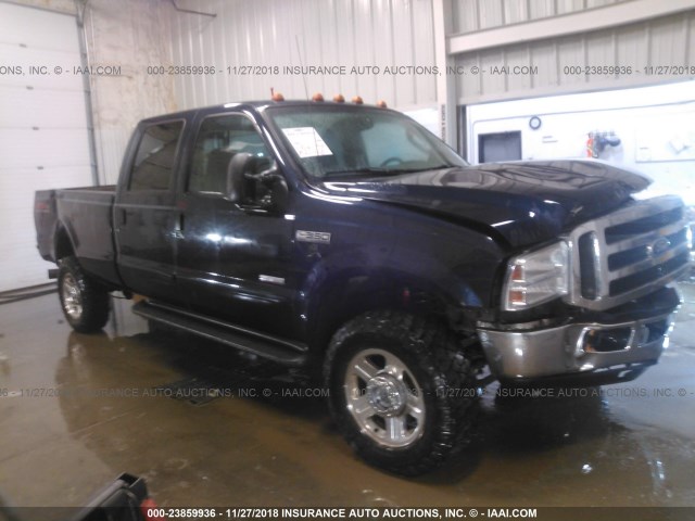 1FTWW31P05EC54856 - 2005 FORD F350 SRW SUPER DUTY Dark Blue photo 1