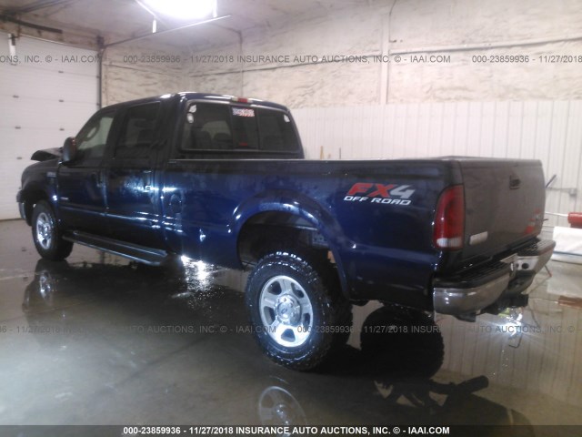 1FTWW31P05EC54856 - 2005 FORD F350 SRW SUPER DUTY Dark Blue photo 3