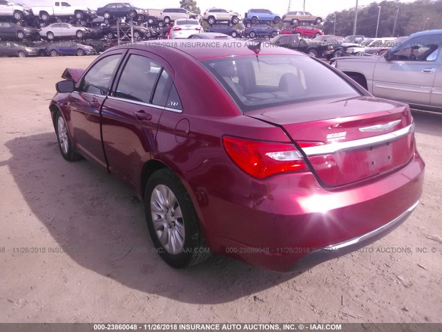 1C3CCBAB6EN168353 - 2014 CHRYSLER 200 LX RED photo 3