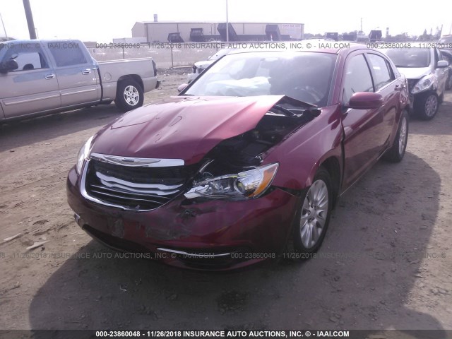 1C3CCBAB6EN168353 - 2014 CHRYSLER 200 LX RED photo 6