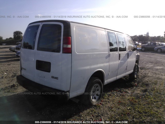 1GTS7AFX1D1180829 - 2013 GMC SAVANA G1500 WHITE photo 4