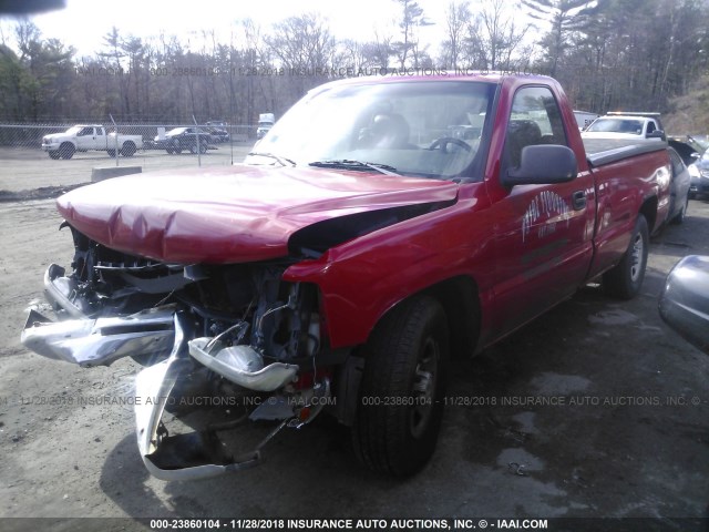 1GCEC14W0YE319639 - 2000 CHEVROLET SILVERADO C1500 RED photo 2